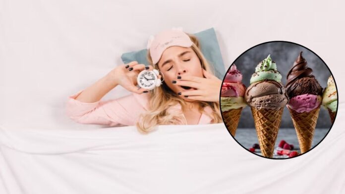 Before Sleep eating ice cream