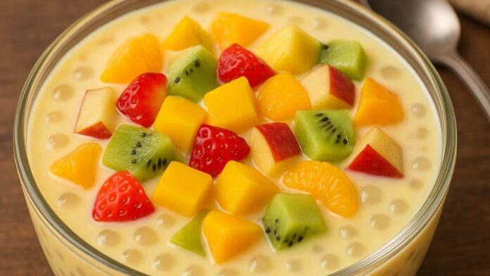 Sabudana Fruit Custard Recipe