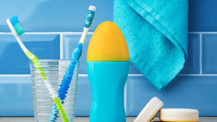 Open toothbrush in bathroom dangers