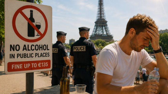 No alcohol in public space warning