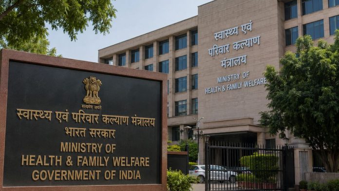 Government health ministry building entrance