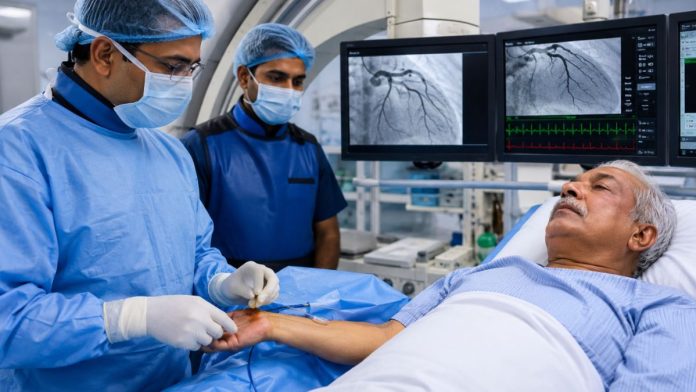 Cardiology procedure in clinical setting